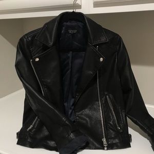 TOPSHOP faux leather biker jacket